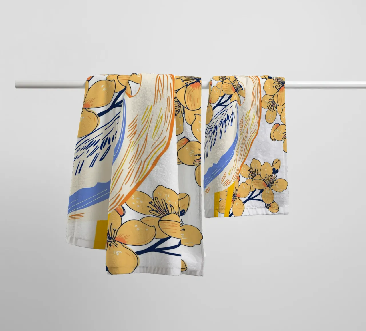 stylized heron asciugamano da bagno da ramosashop