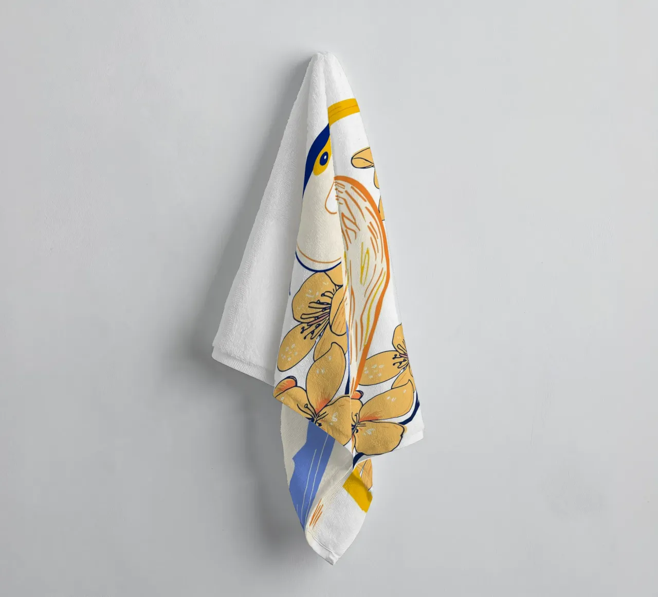 stylized heron asciugamano da bagno da ramosashop