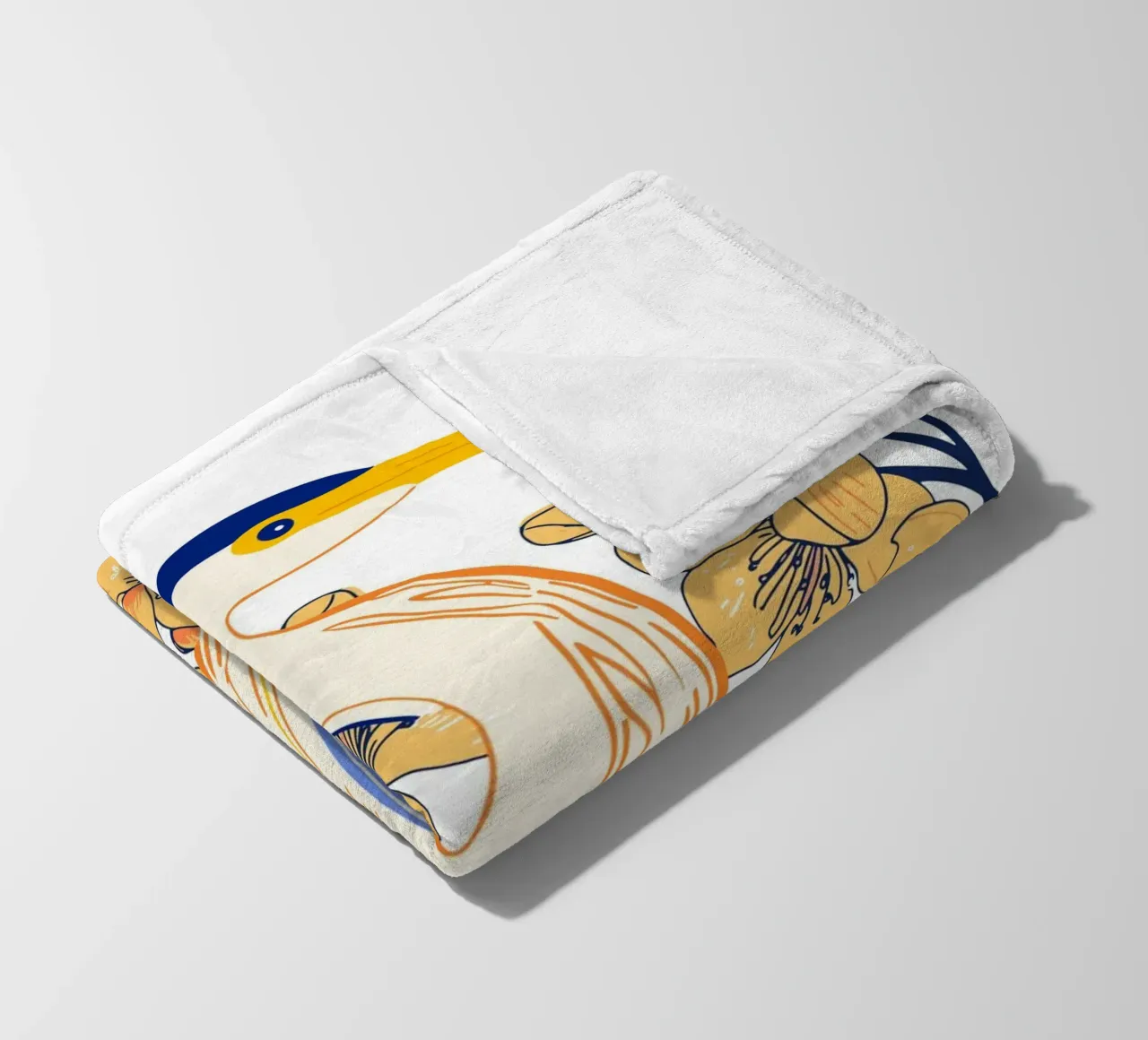 stylized heron coperta in pile da ramosashop