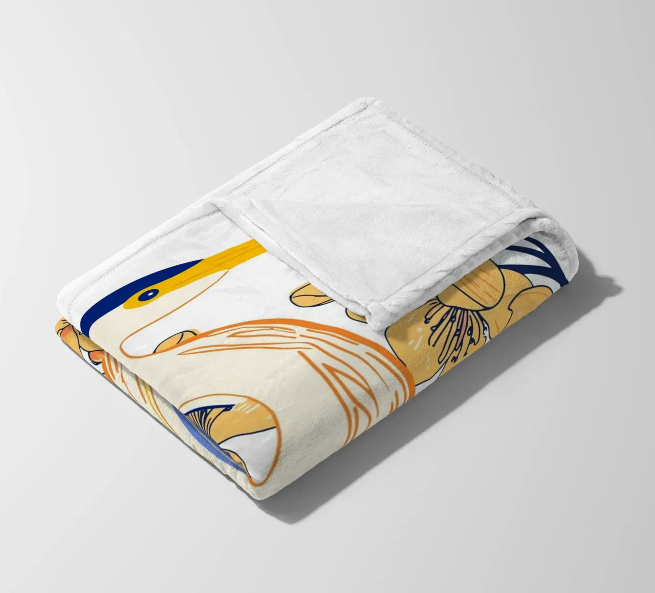 stylized heron coperta in pile da ramosashop
