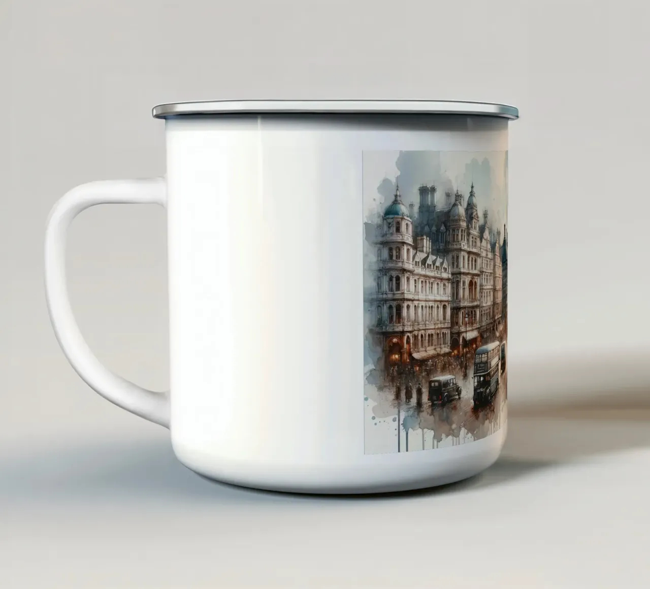 Echi della storia tazza in smalto da Chromatic Fusion Studio