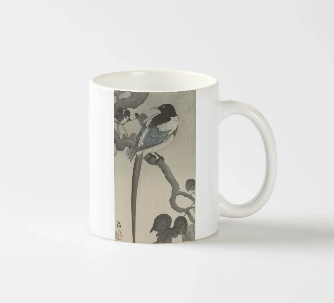 Gazza sul ramo di un albero - Ohara Koson tazza in ceramica da William Store
