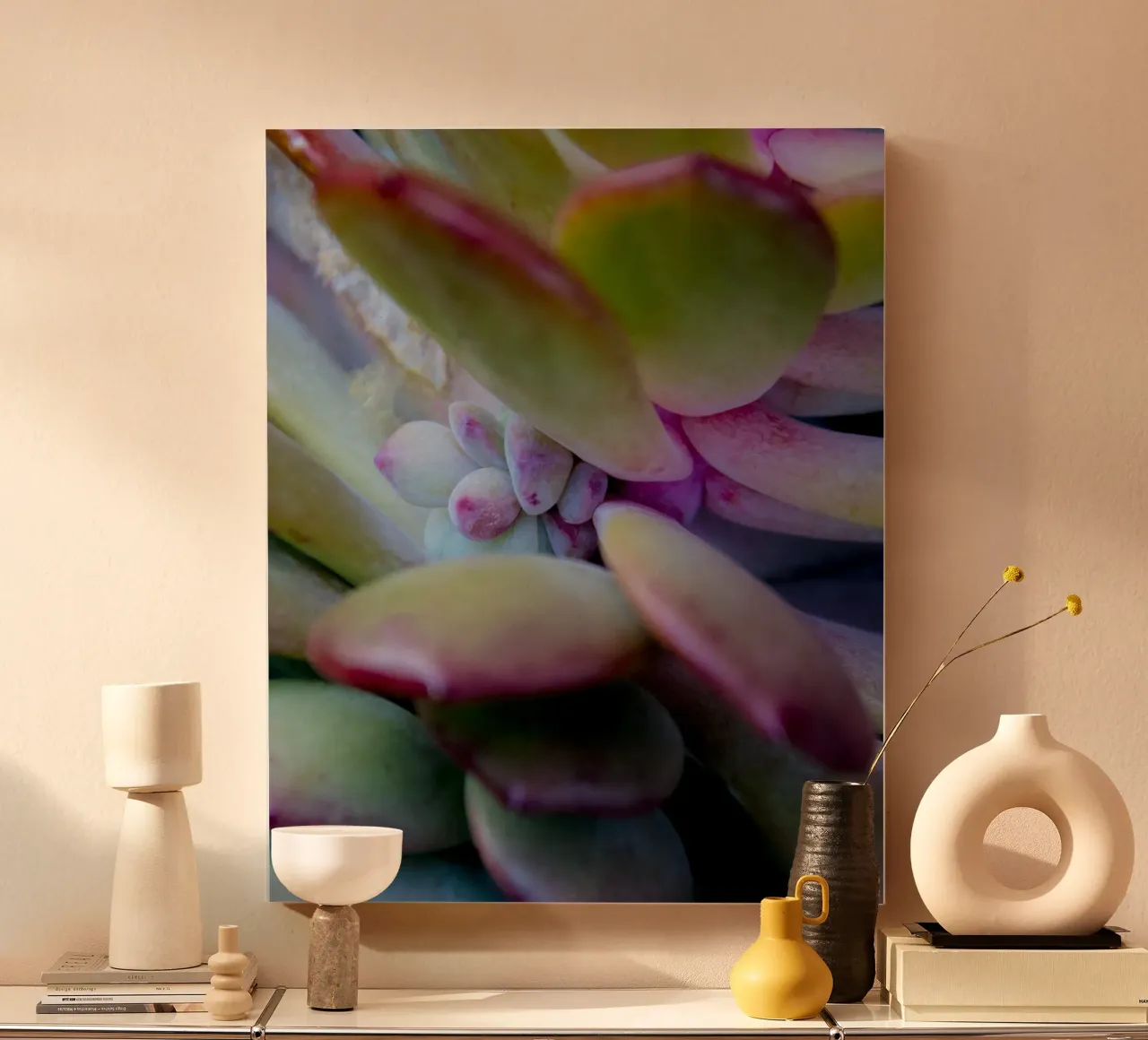 Succulent detail canvas by Teresa André