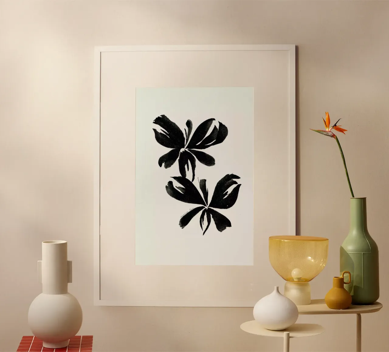 Orchid 5 poster con telaio in plastica da Marina Guiu