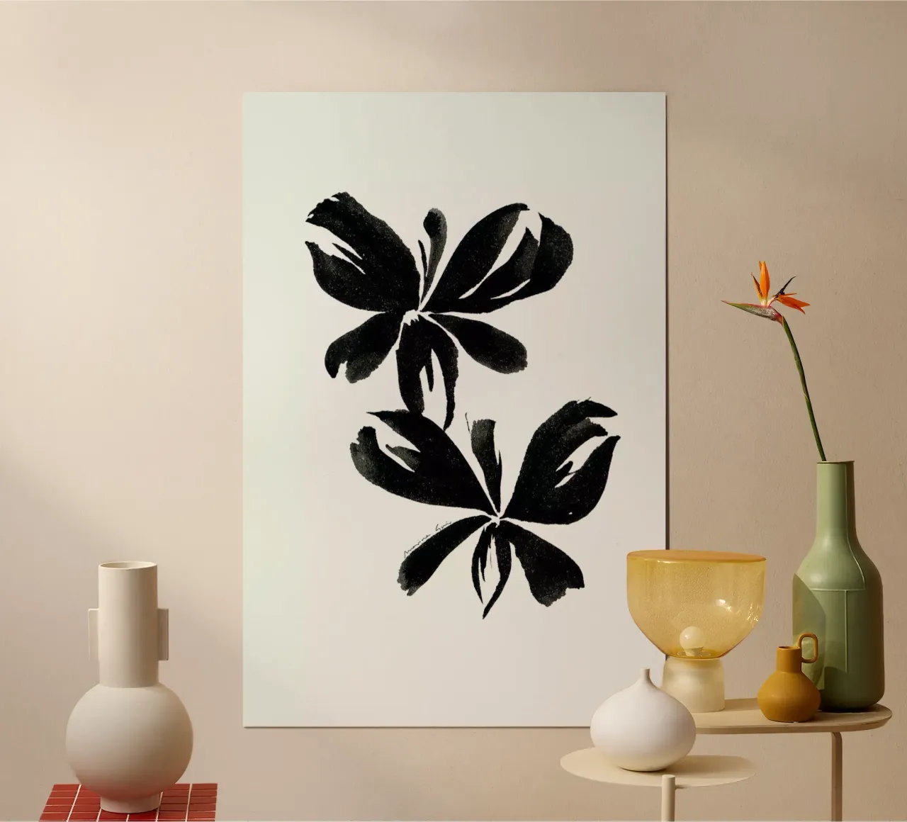 Orchid 5 poster con telaio in plastica da Marina Guiu