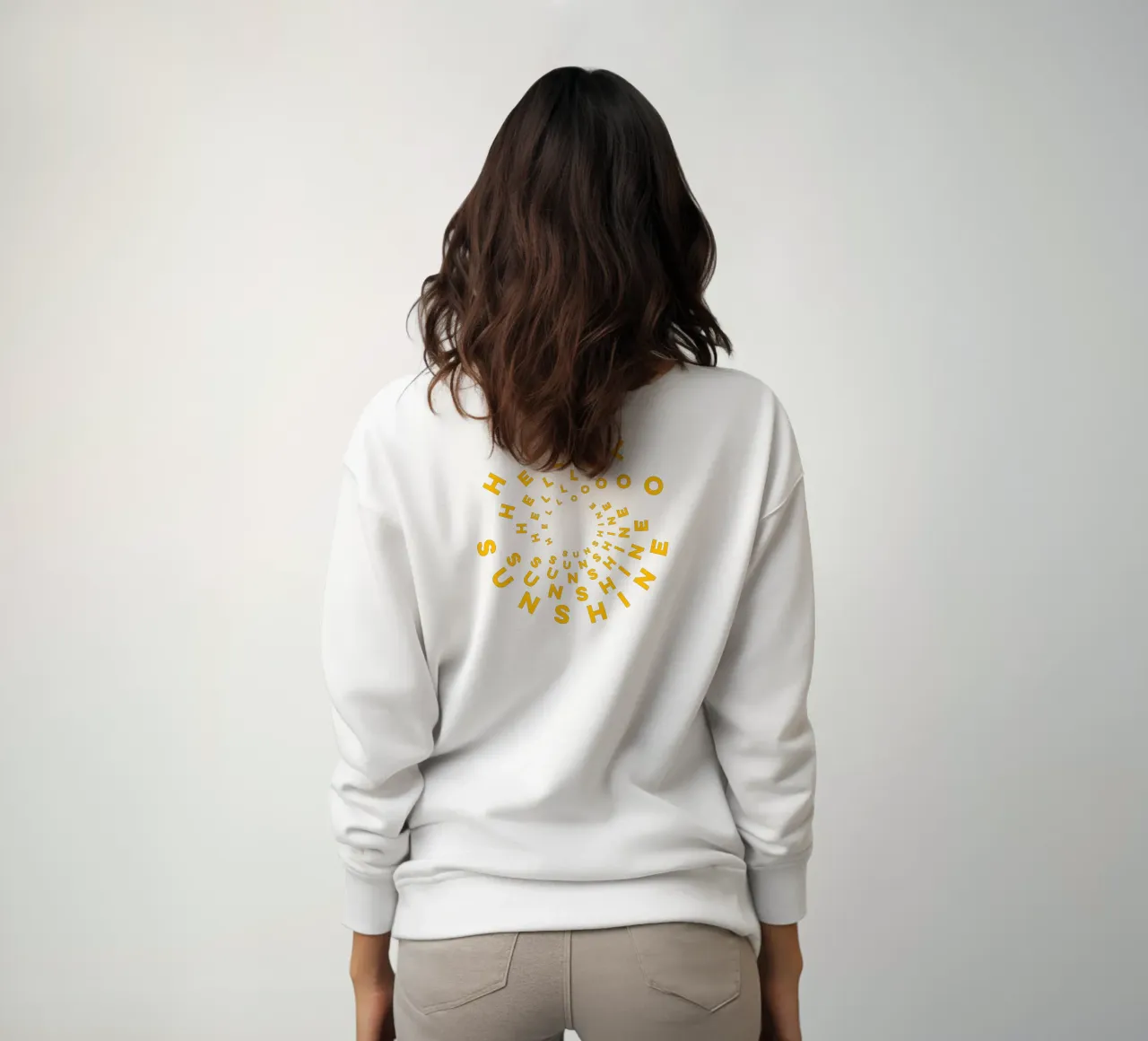 HELLO SUNSHINE YELLOW sweatshirt by Dominique Vari Words