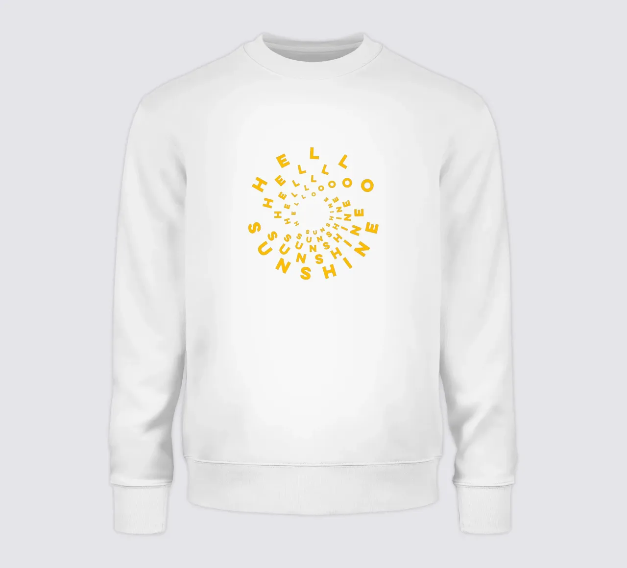 HELLO SUNSHINE YELLOW sweatshirt by Dominique Vari Words