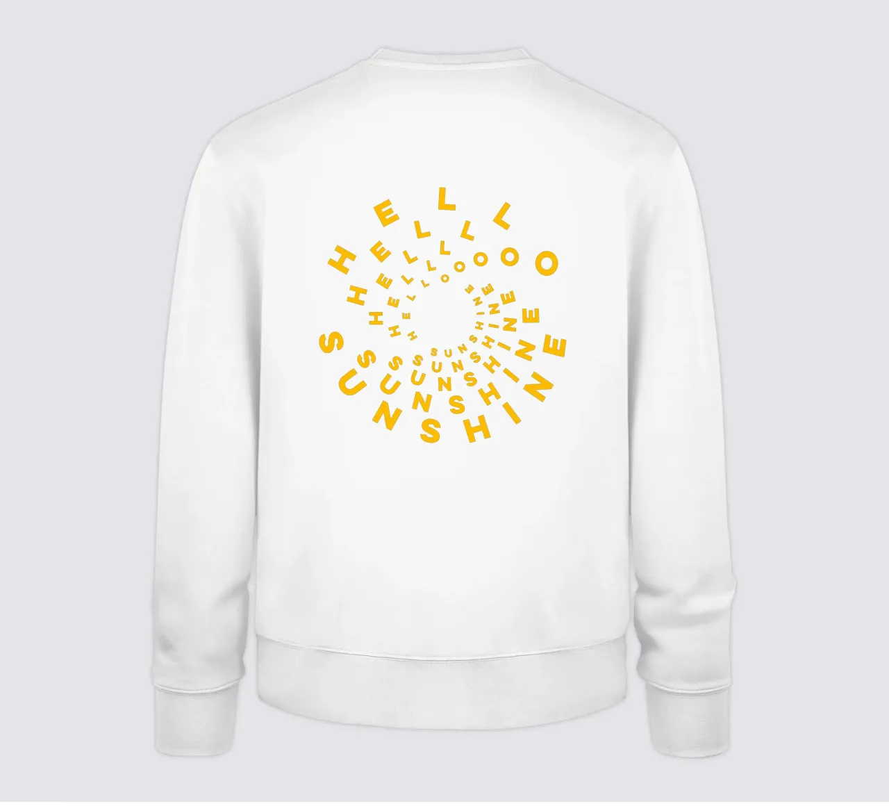 HELLO SUNSHINE YELLOW sweatshirt by Dominique Vari Words