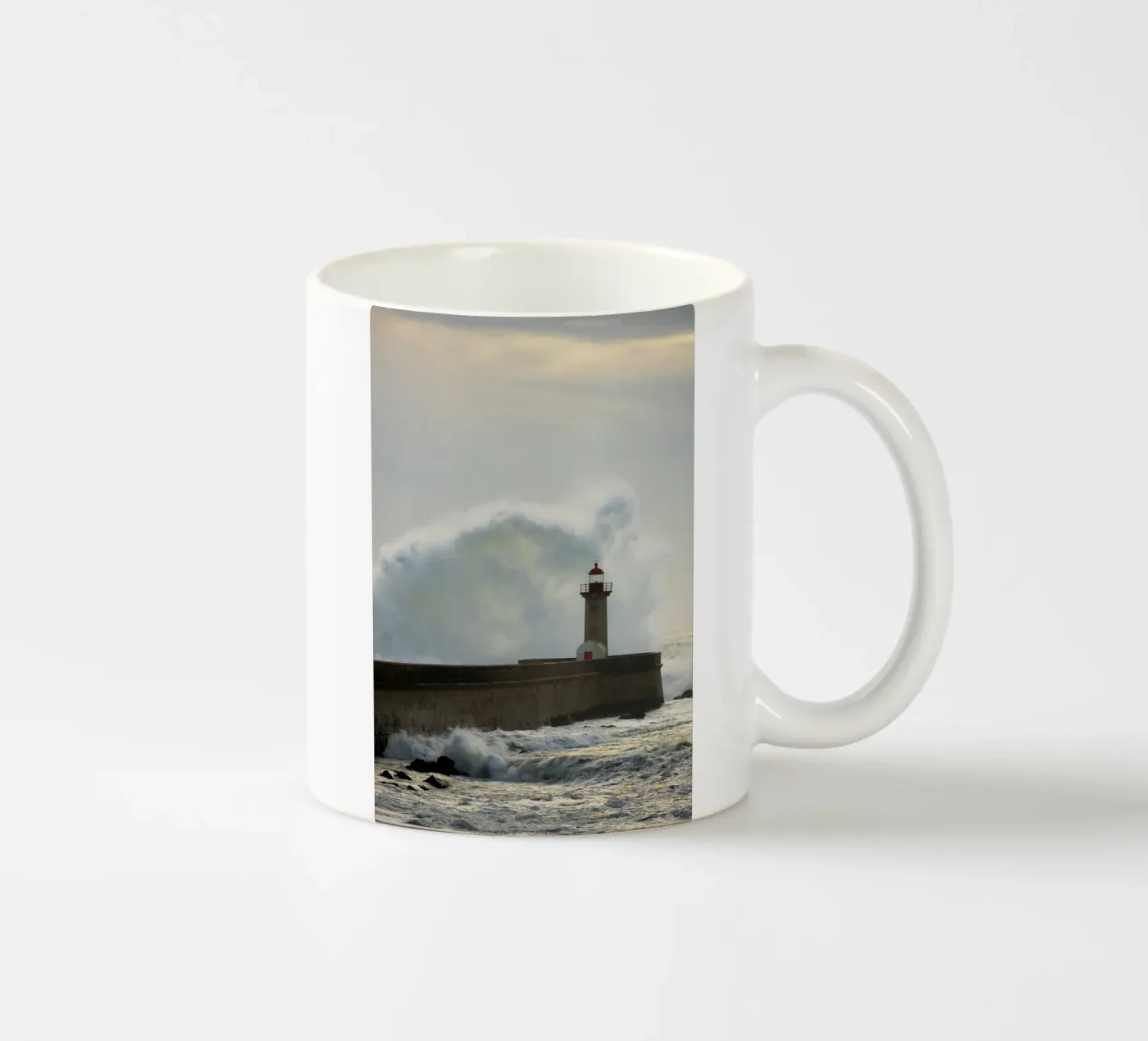 Lighthouse ocean ceramic mug by Teresa André