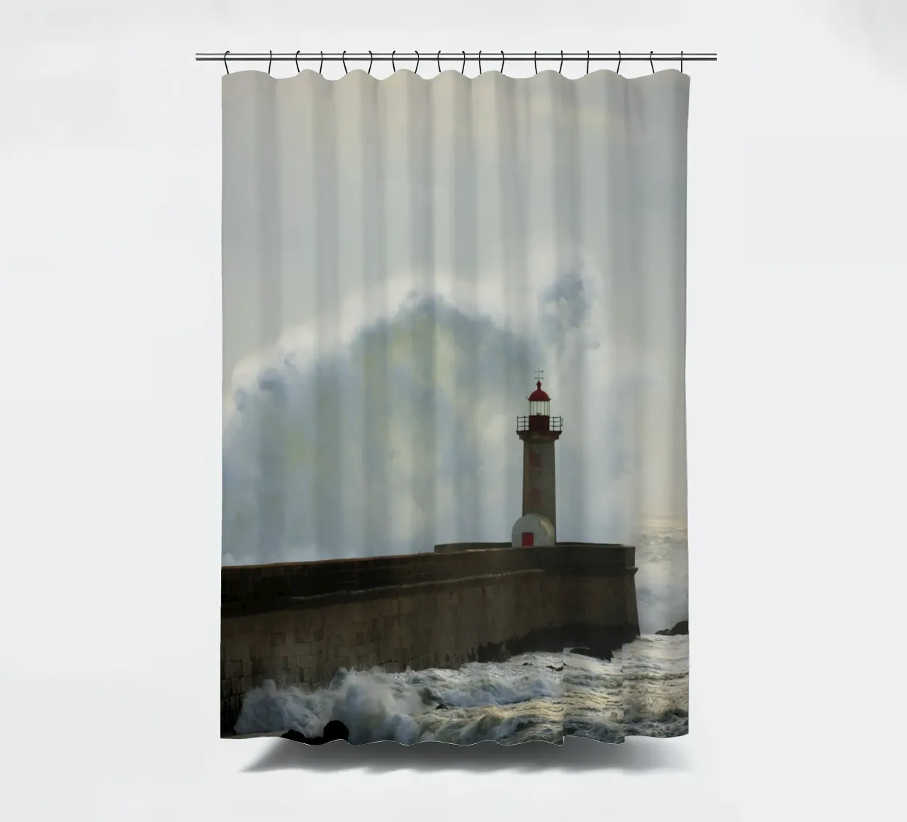 Leuchtturm Ozean Duschvorhang von Teresa André