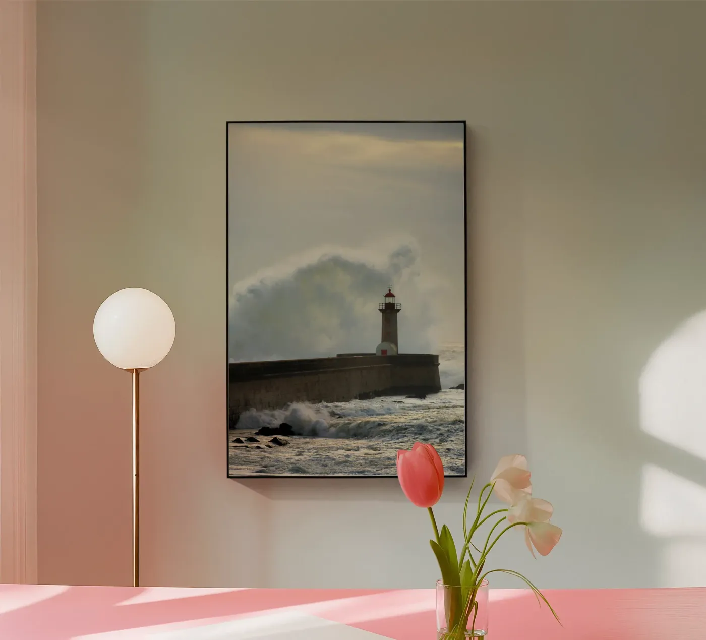 Faro sull'oceano plexiglass da Teresa André
