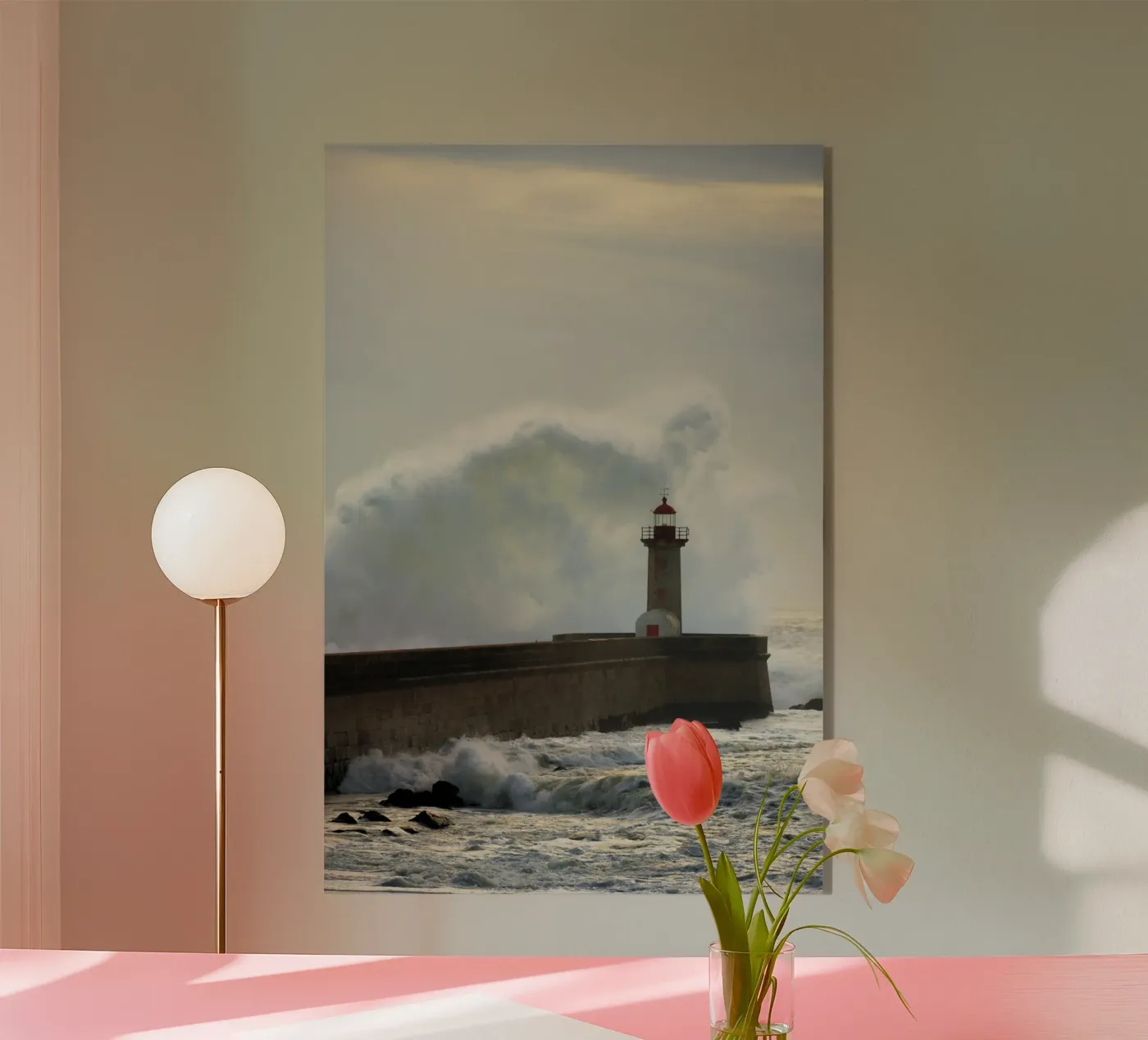 Faro sull'oceano plexiglass da Teresa André