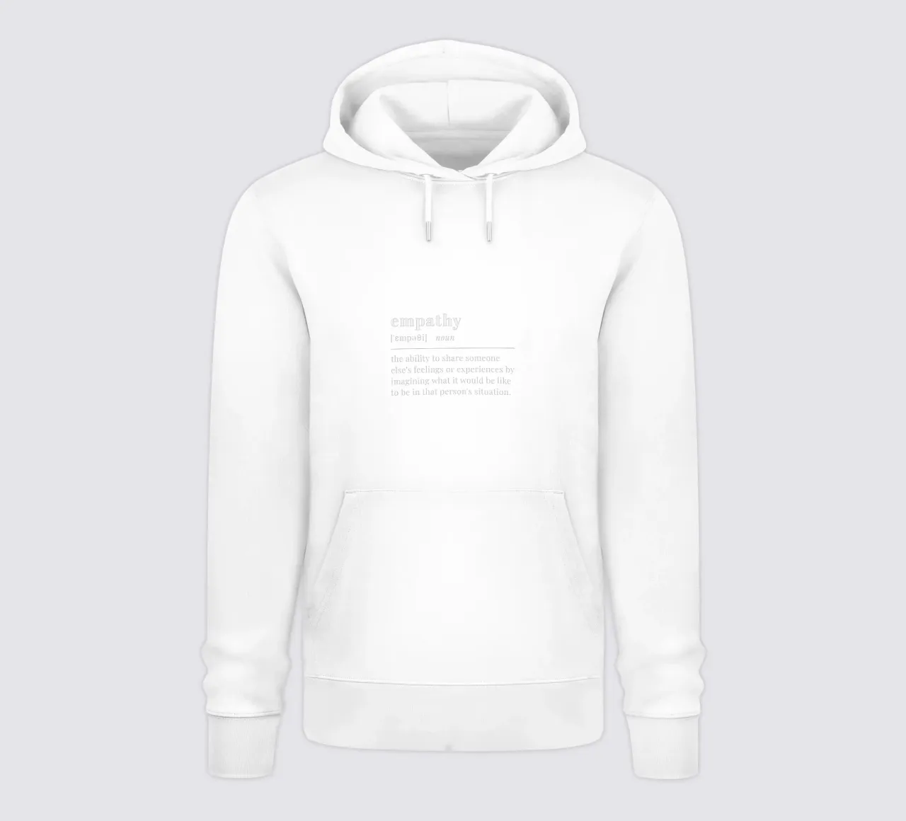 empathy (white text) felpa con cappuccio da pilotpegasus