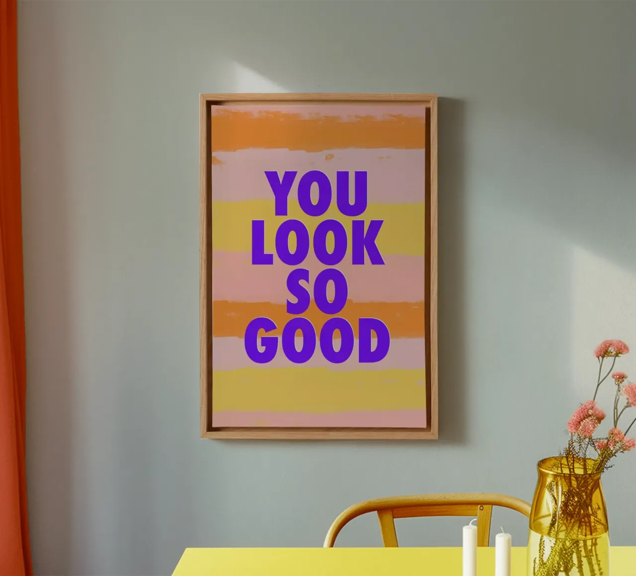 Looking Good canvas met Baklijst van Galaxy Eyes