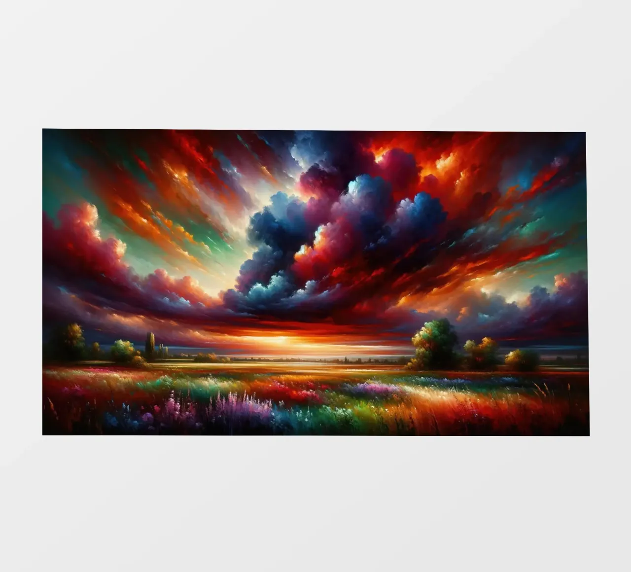 Acquerello Paesaggio colorato telo in pvc da Chromatic Fusion Studio