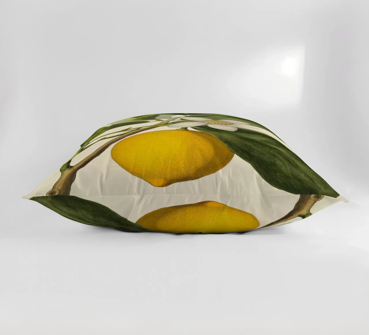 Limone e fiori Retro Vintage Botanico Boho Frutta Tropicale cuscino da Gentle Echoes Art