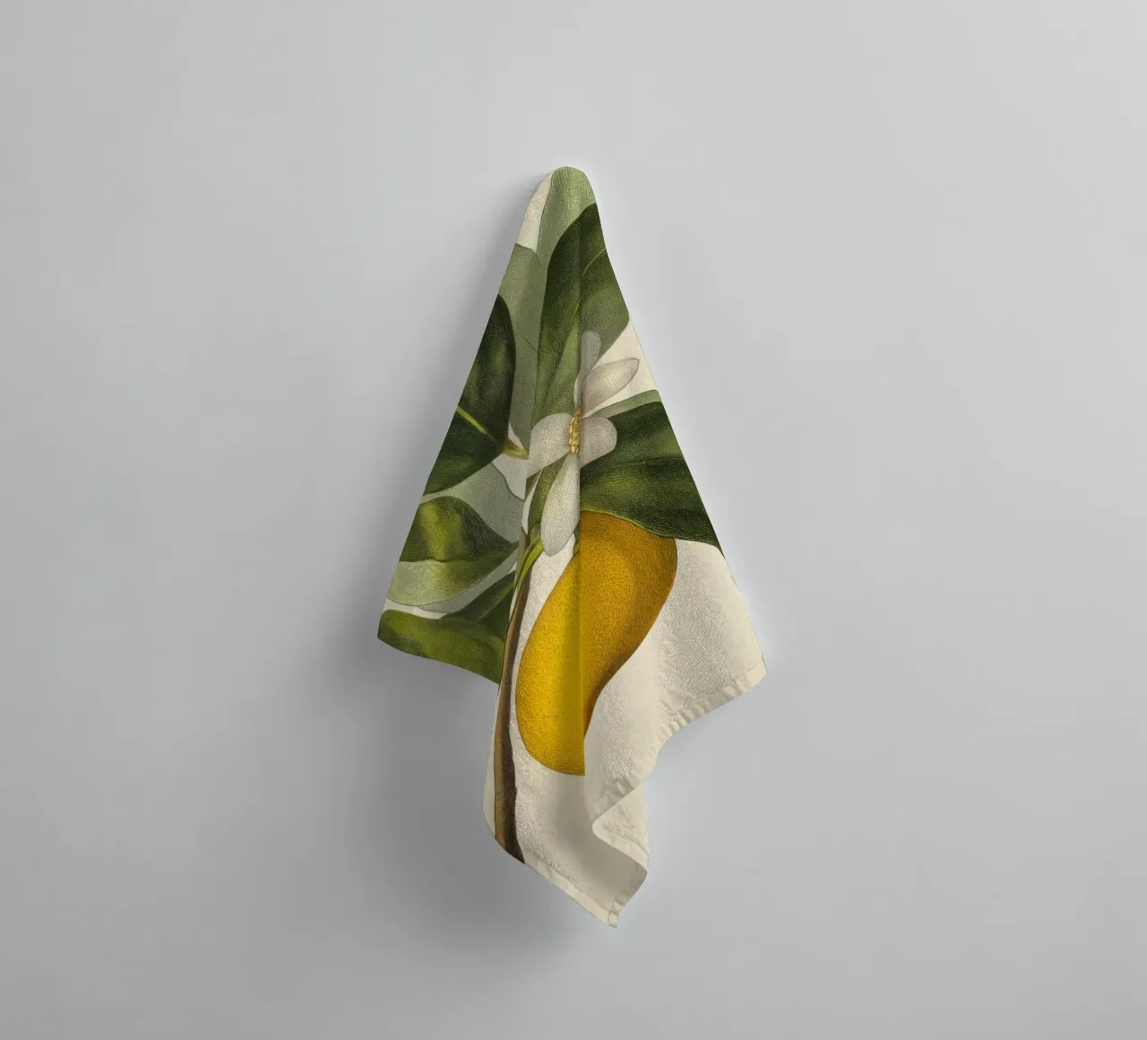 Limone e fiori Retro Vintage Botanico Boho Frutta Tropicale asciugamano da bagno da Gentle Echoes Art