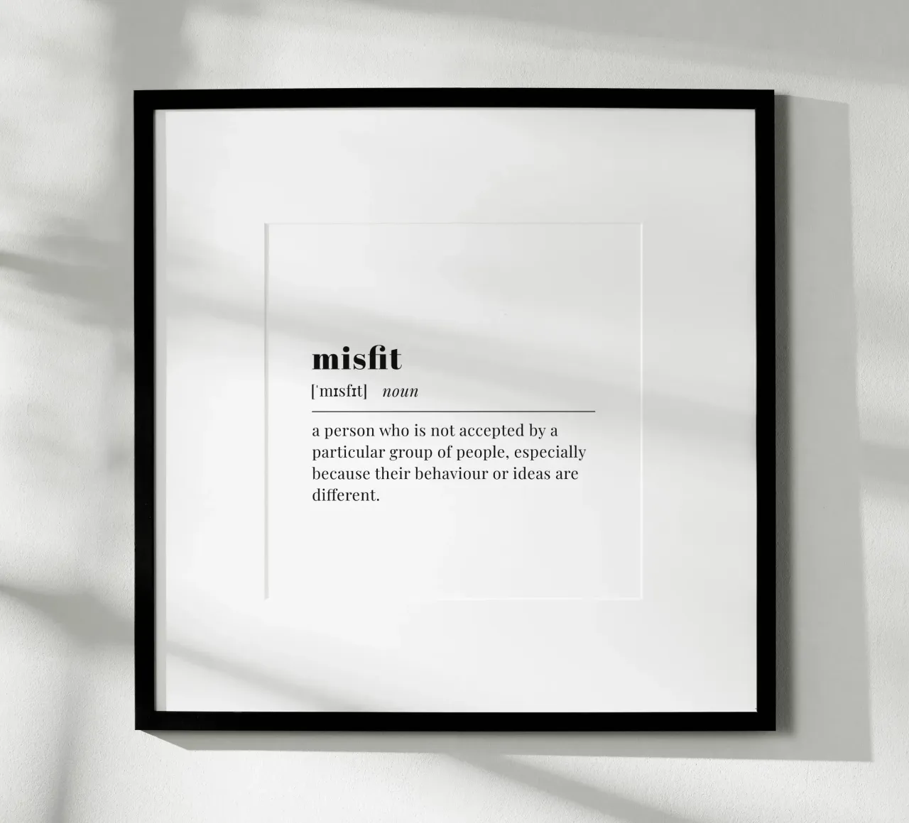 misfit poster con telaio in legno da pilotpegasus