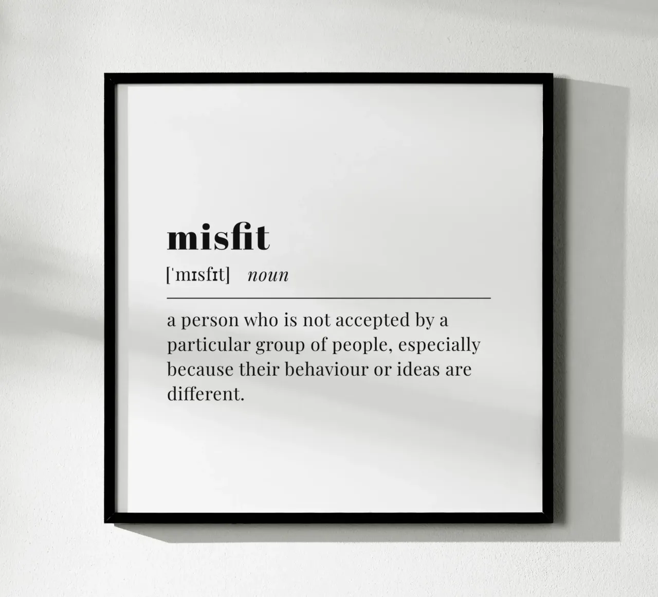 misfit poster con telaio in legno da pilotpegasus