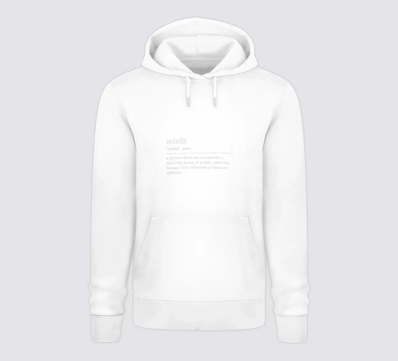 misfit (white text) felpa con cappuccio da pilotpegasus