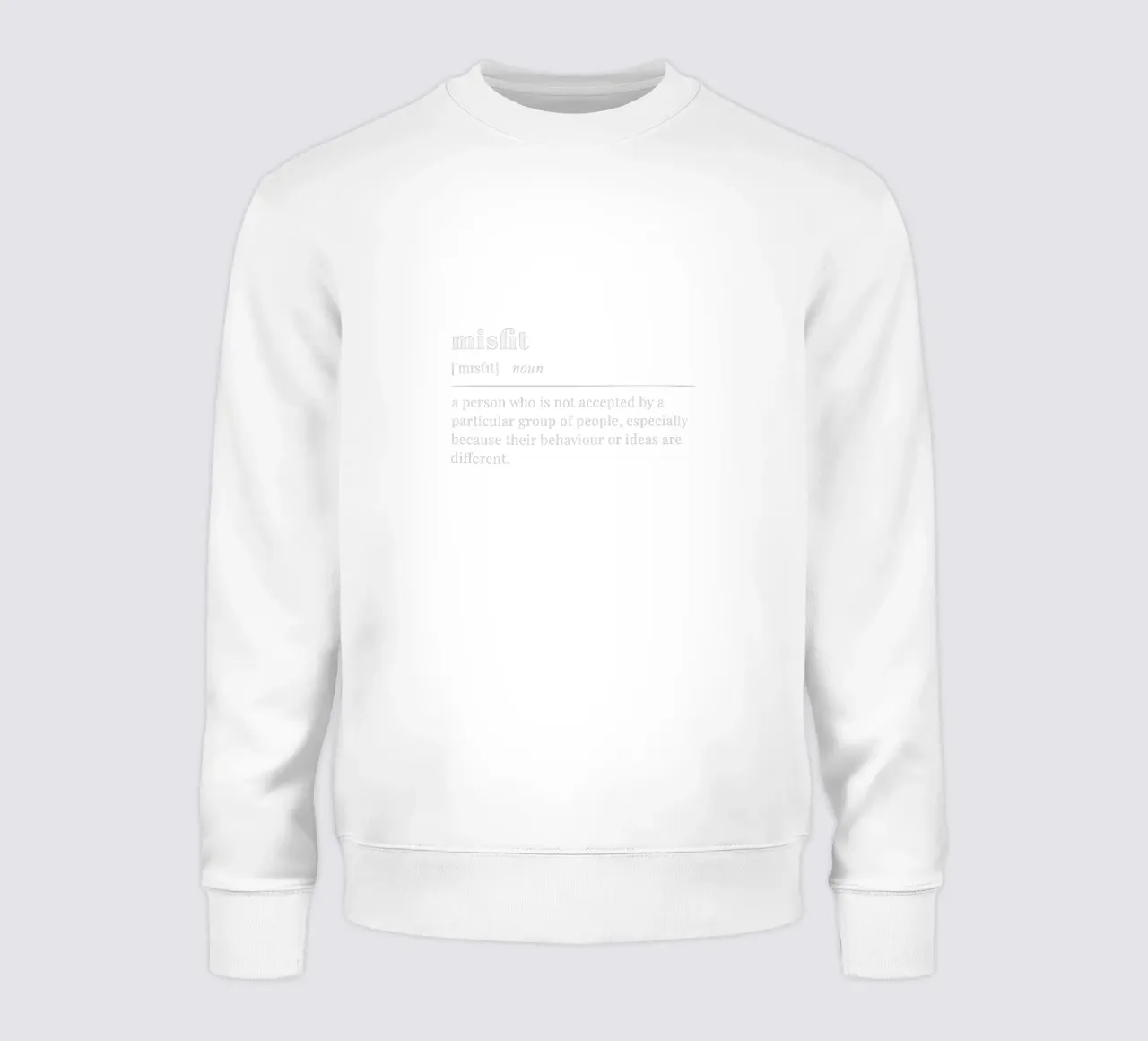 misfit (white text) felpa da pilotpegasus