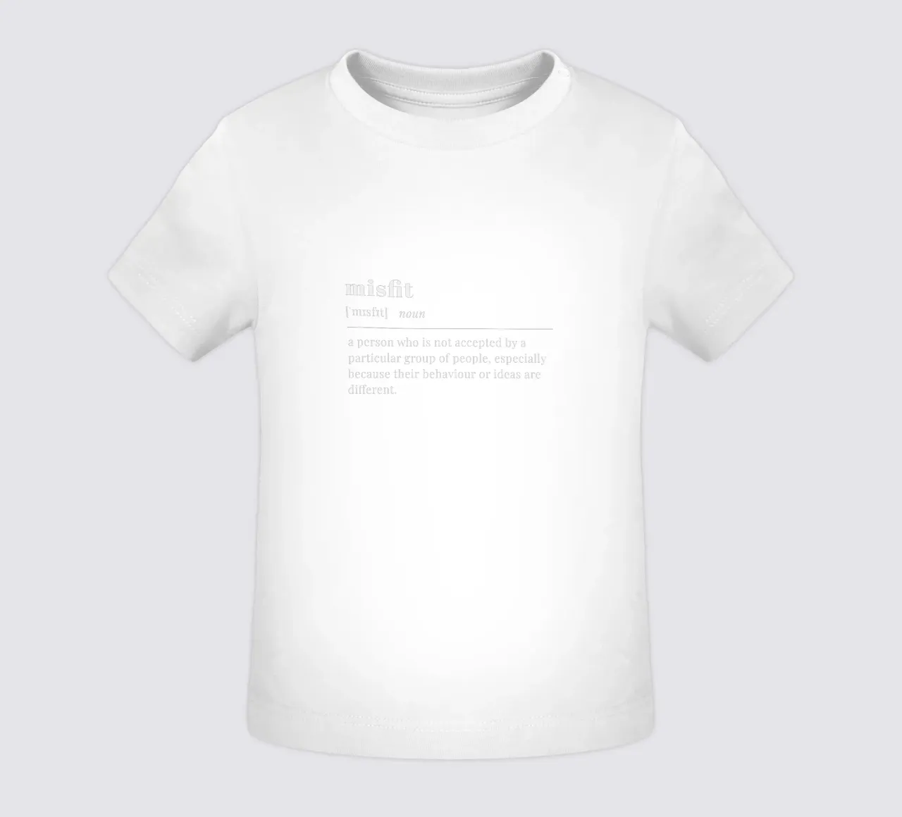 misfit (white text) maglietta neonato da pilotpegasus