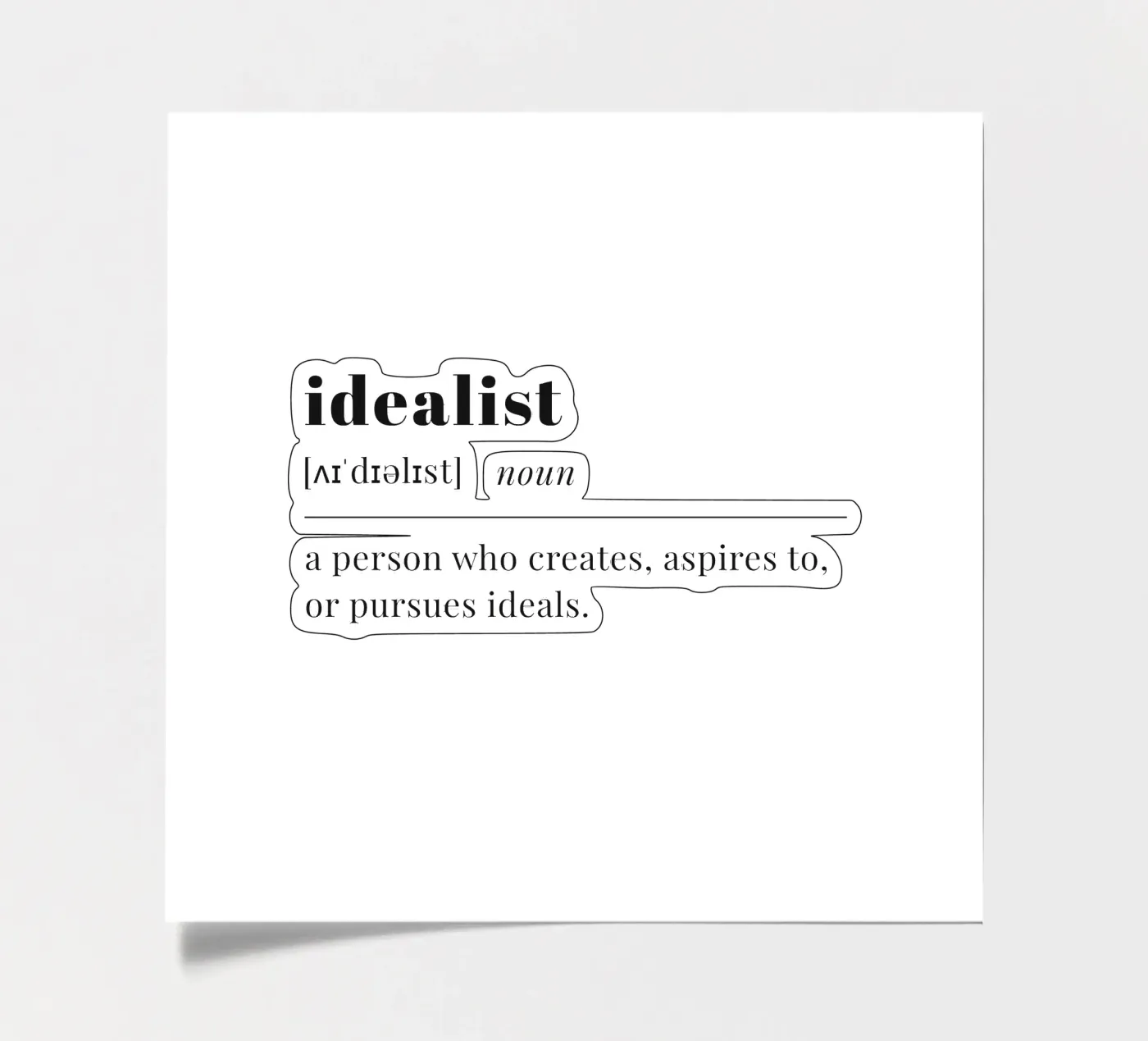 idealist sticker sheet by pilotpegasus