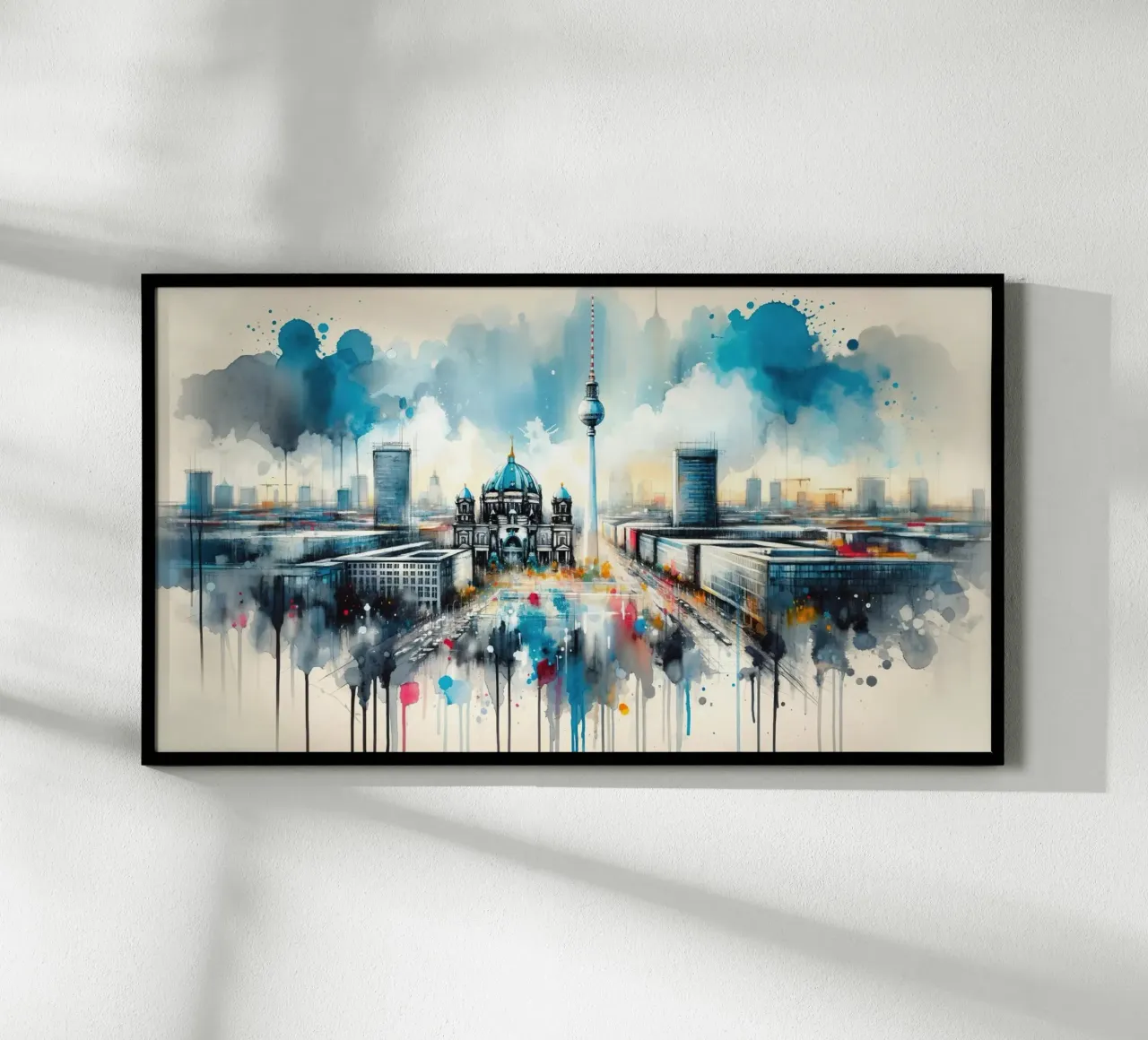 Watercolor Modern Architecture In Berlin poster by Chromatic Fusion Studio
