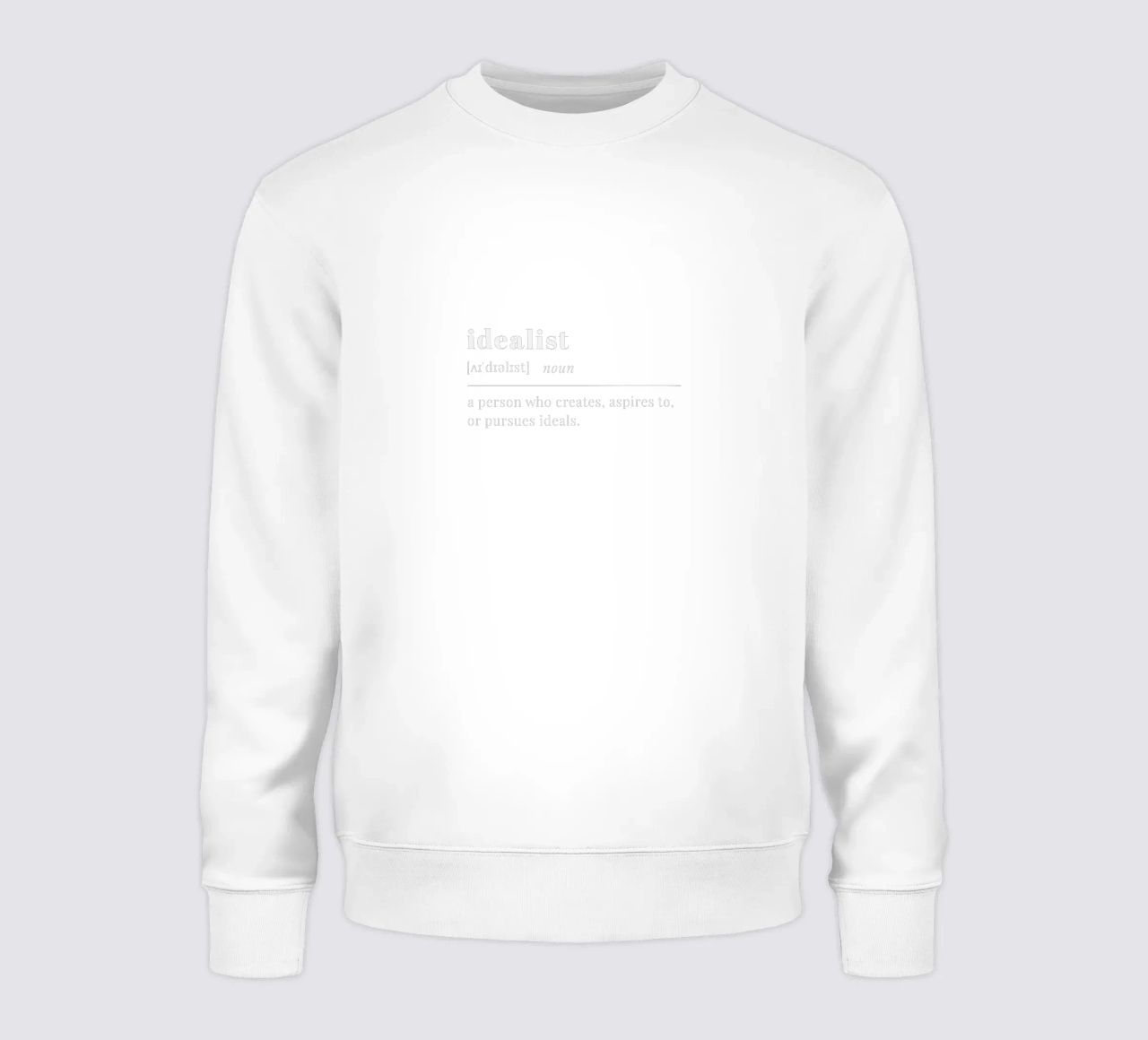idealist (white text) felpa da pilotpegasus