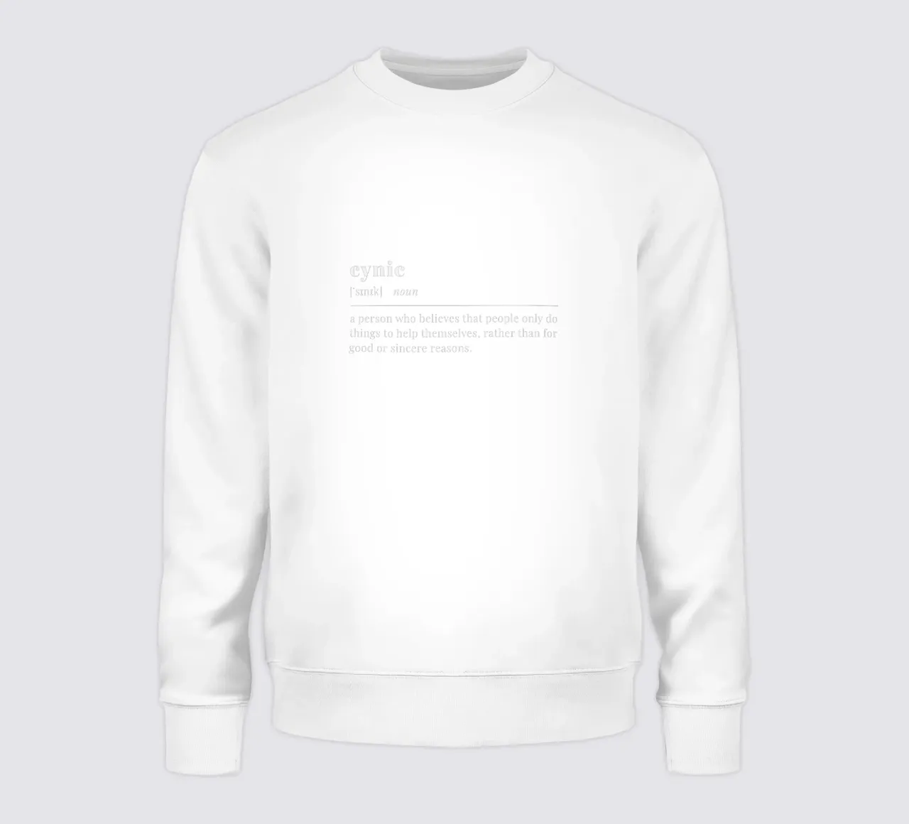 cynic (white text) felpa da pilotpegasus