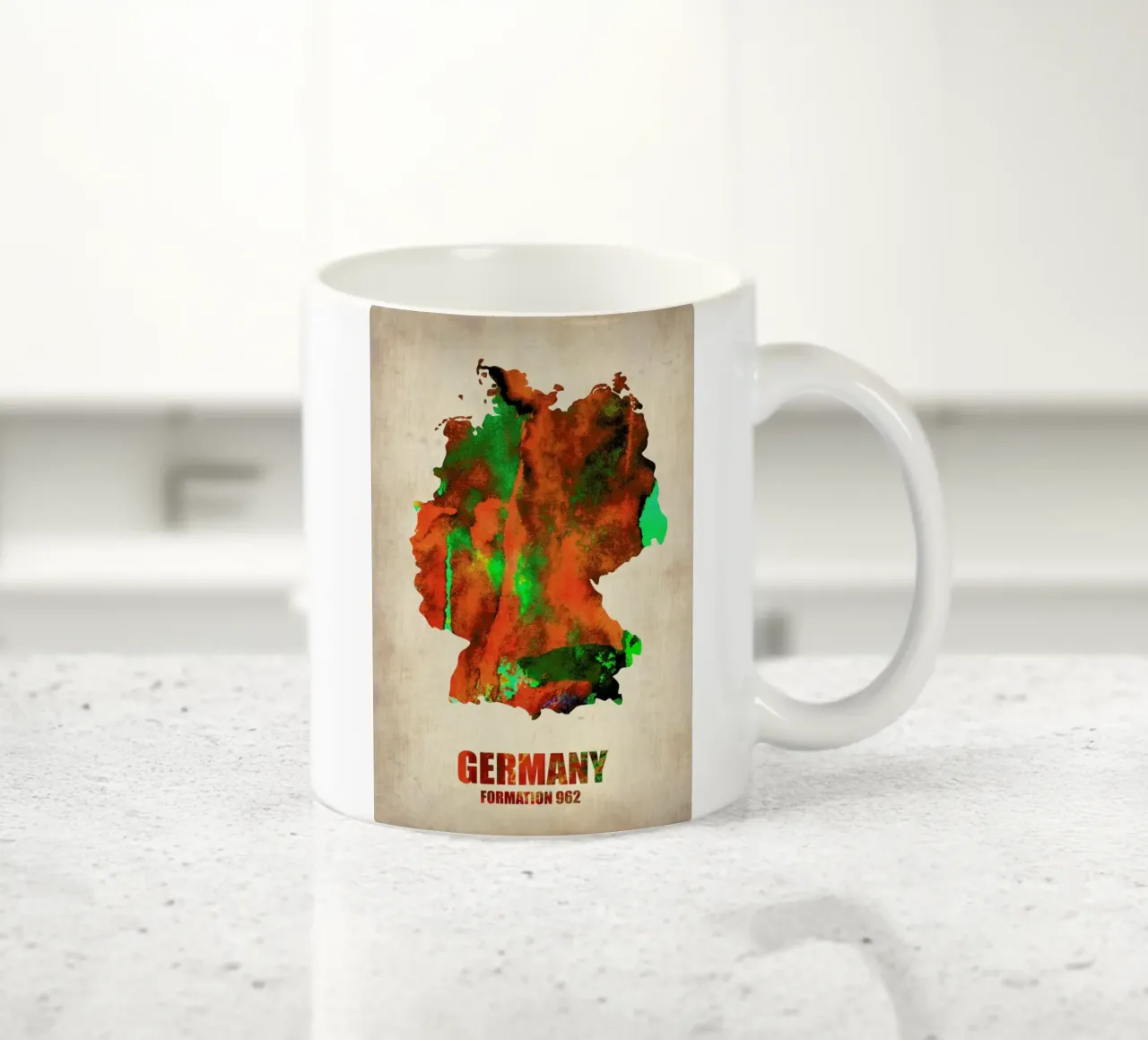 Germany Watercolor Map tazza in ceramica da Naxart