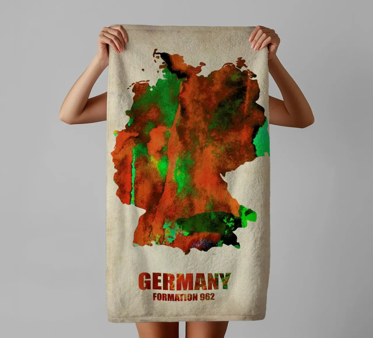 Germany Watercolor Map asciugamano da bagno da Naxart