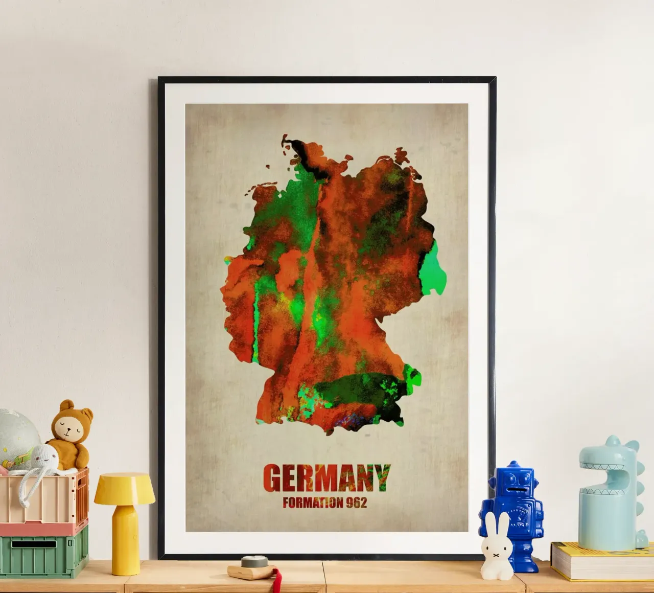 Germany Watercolor Map carta hahnemühle da Naxart