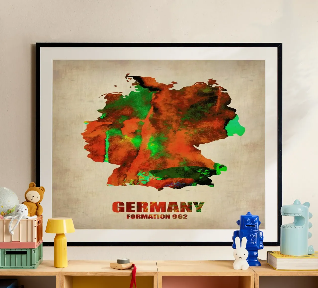 Germany Watercolor Map carta hahnemühle da Naxart