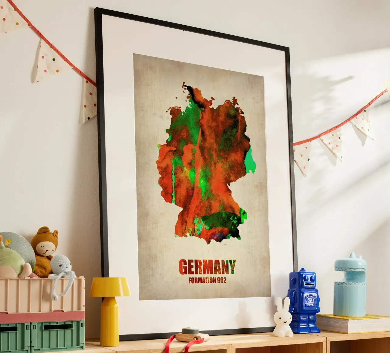 Germany Watercolor Map carta hahnemühle da Naxart