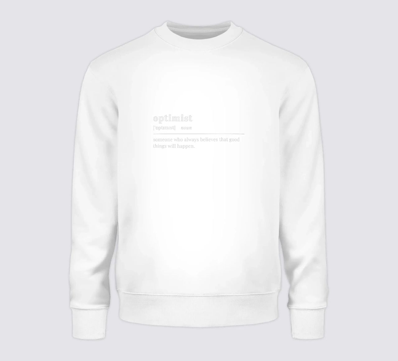 optimist (white text) felpa da pilotpegasus