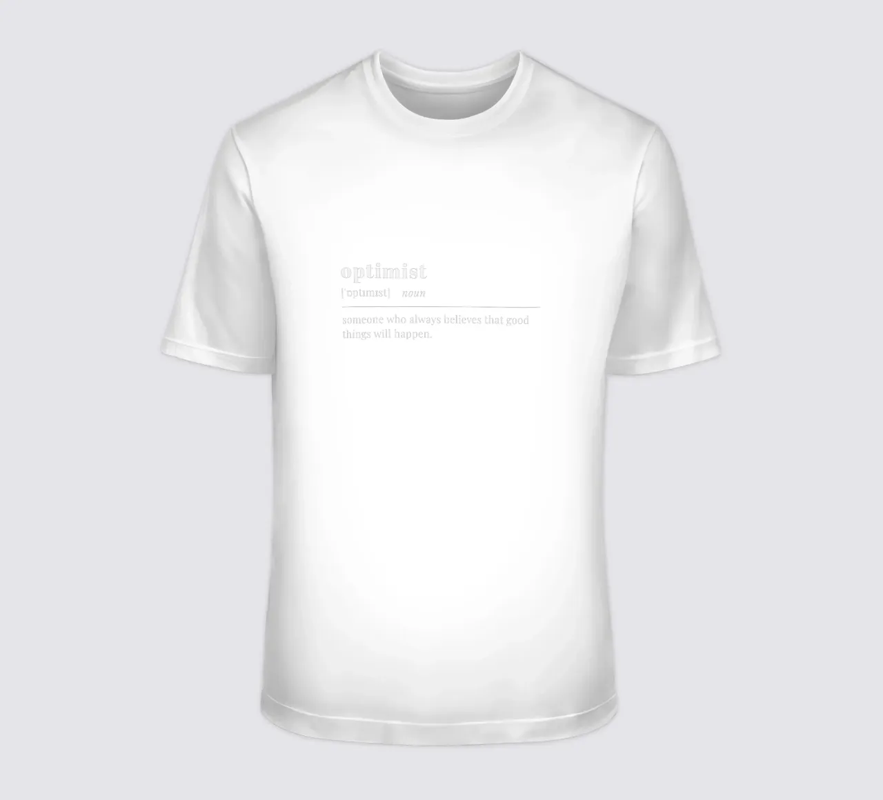 optimist (white text) t-shirt da pilotpegasus