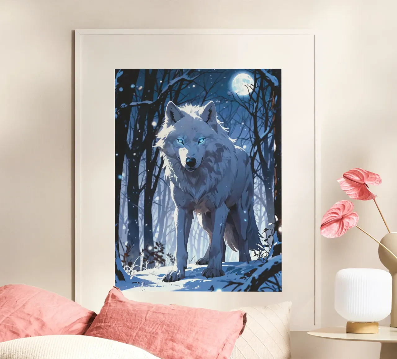 Maestà della neve poster con telaio in plastica da artdesign1985