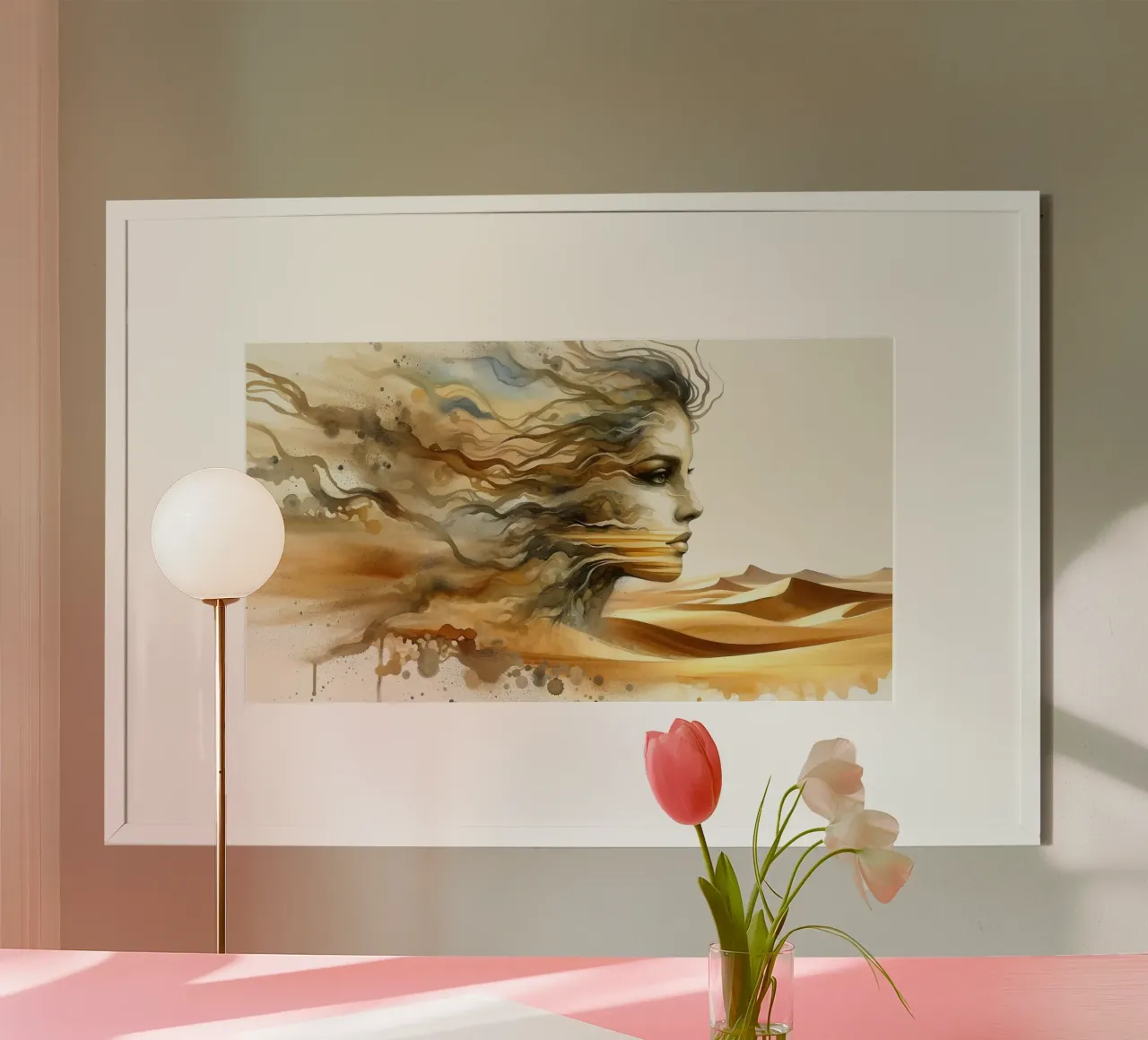 Das Flüstern des Wüstenwindes Poster von Chromatic Fusion Studio