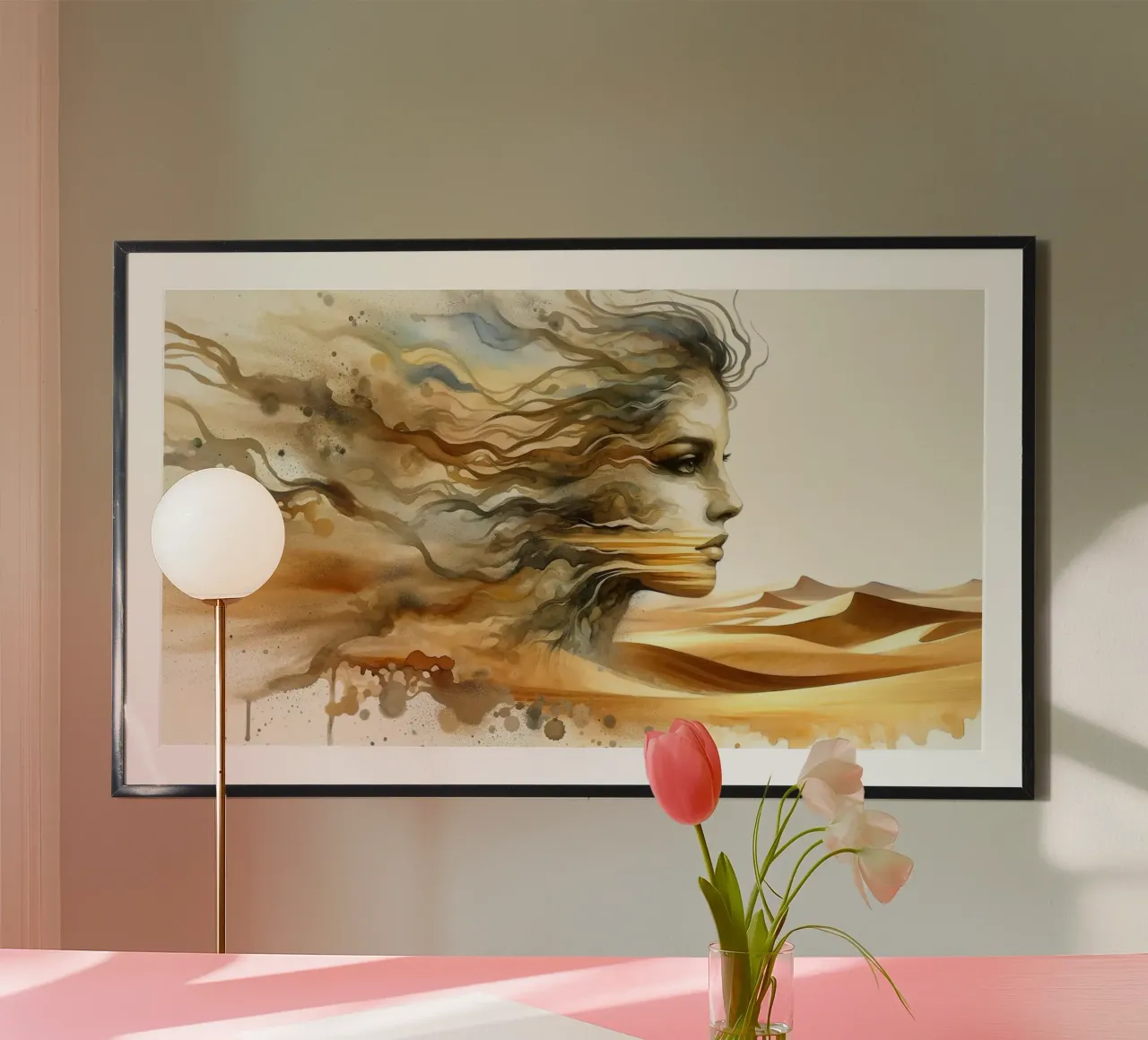 Das Flüstern des Wüstenwindes Poster von Chromatic Fusion Studio