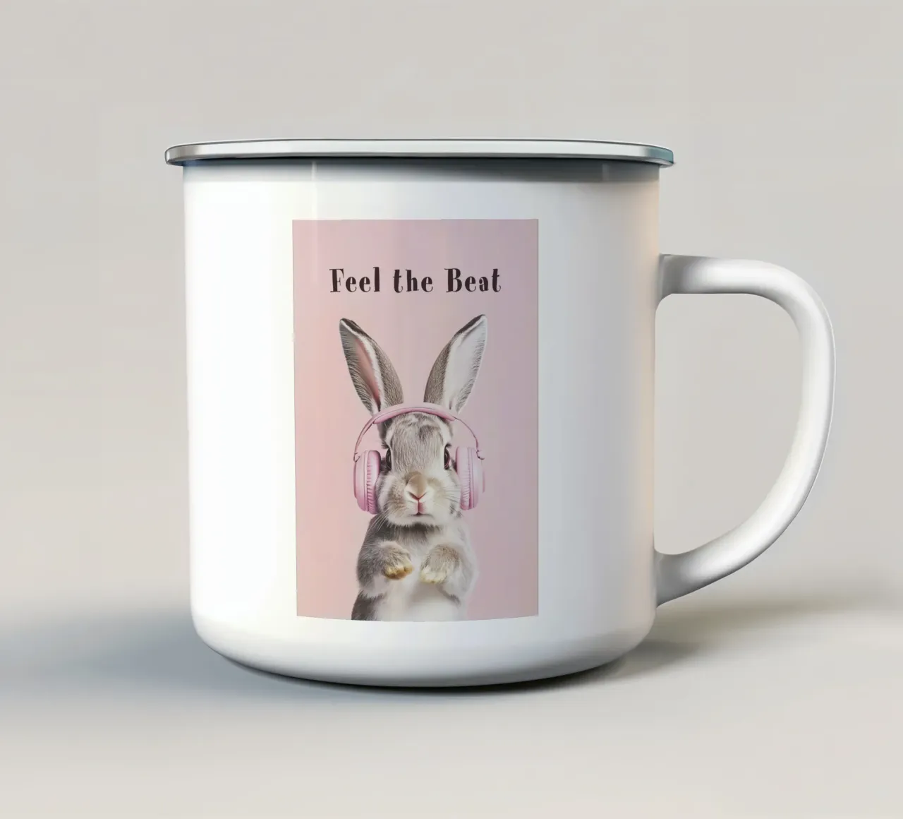 Hase, Senti il ritmo tazza in smalto da Carinaprint