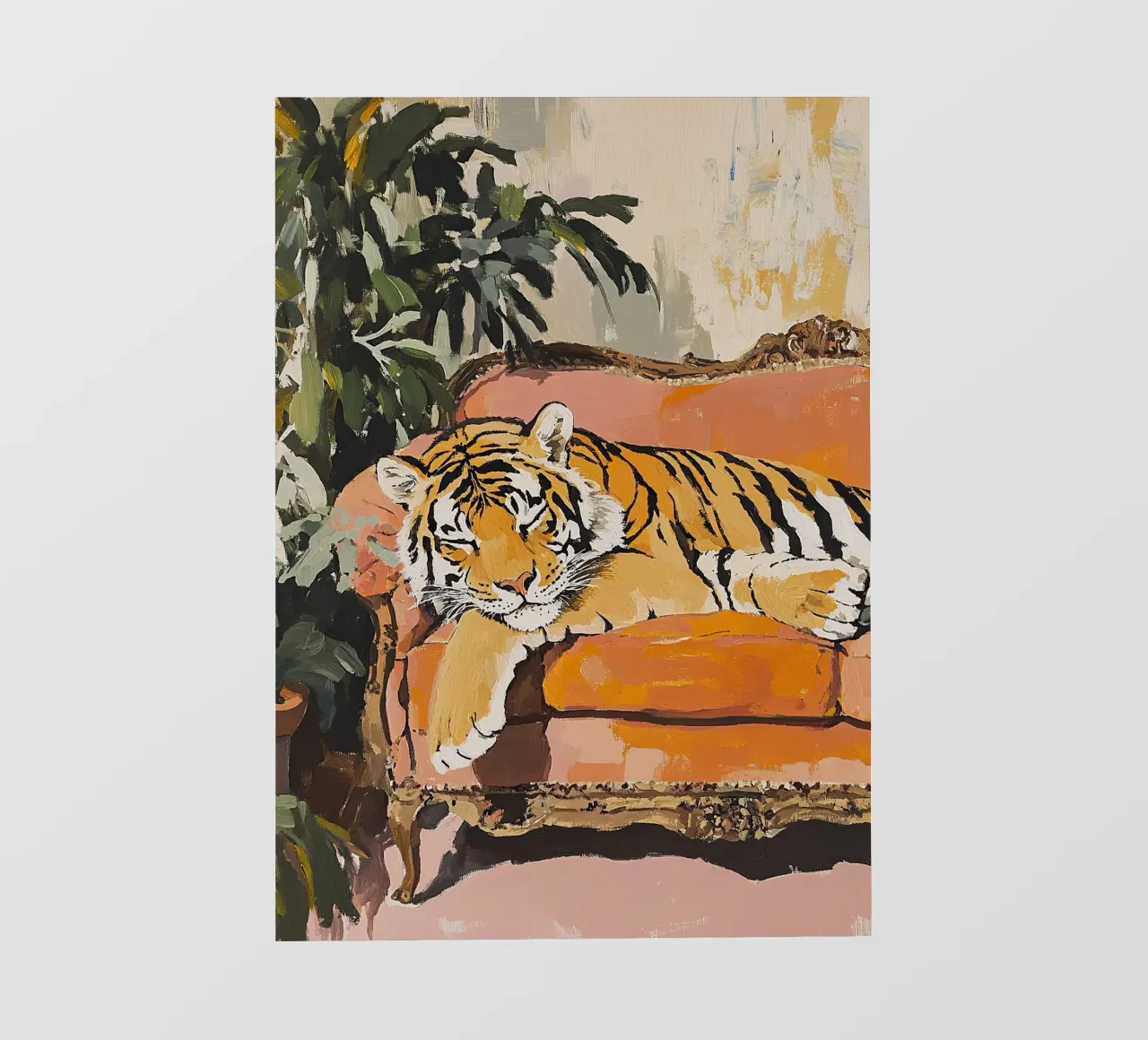 Sogno di tigre retro telo in pvc da Nikis Art Studio