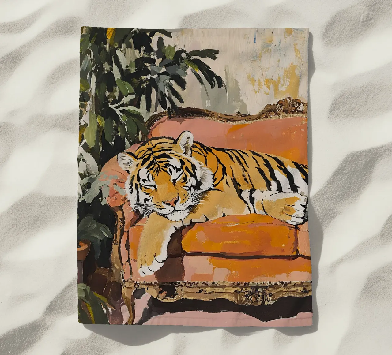 Sogno di tigre retro telo mare da Nikis Art Studio