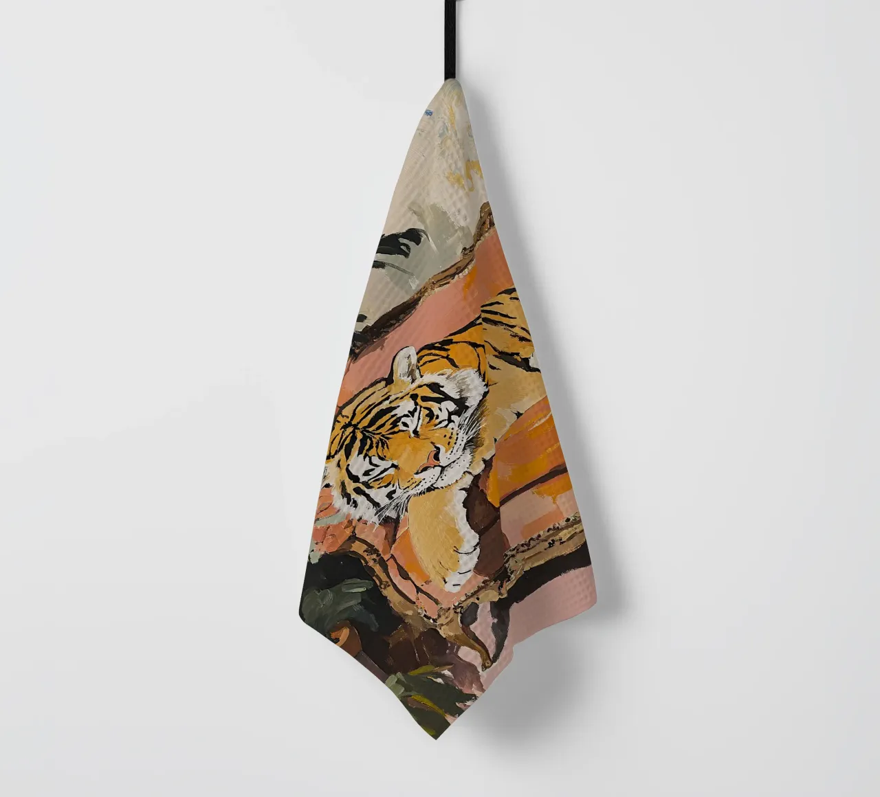 Sogno di tigre retro canovaccio da cucina da Nikis Art Studio