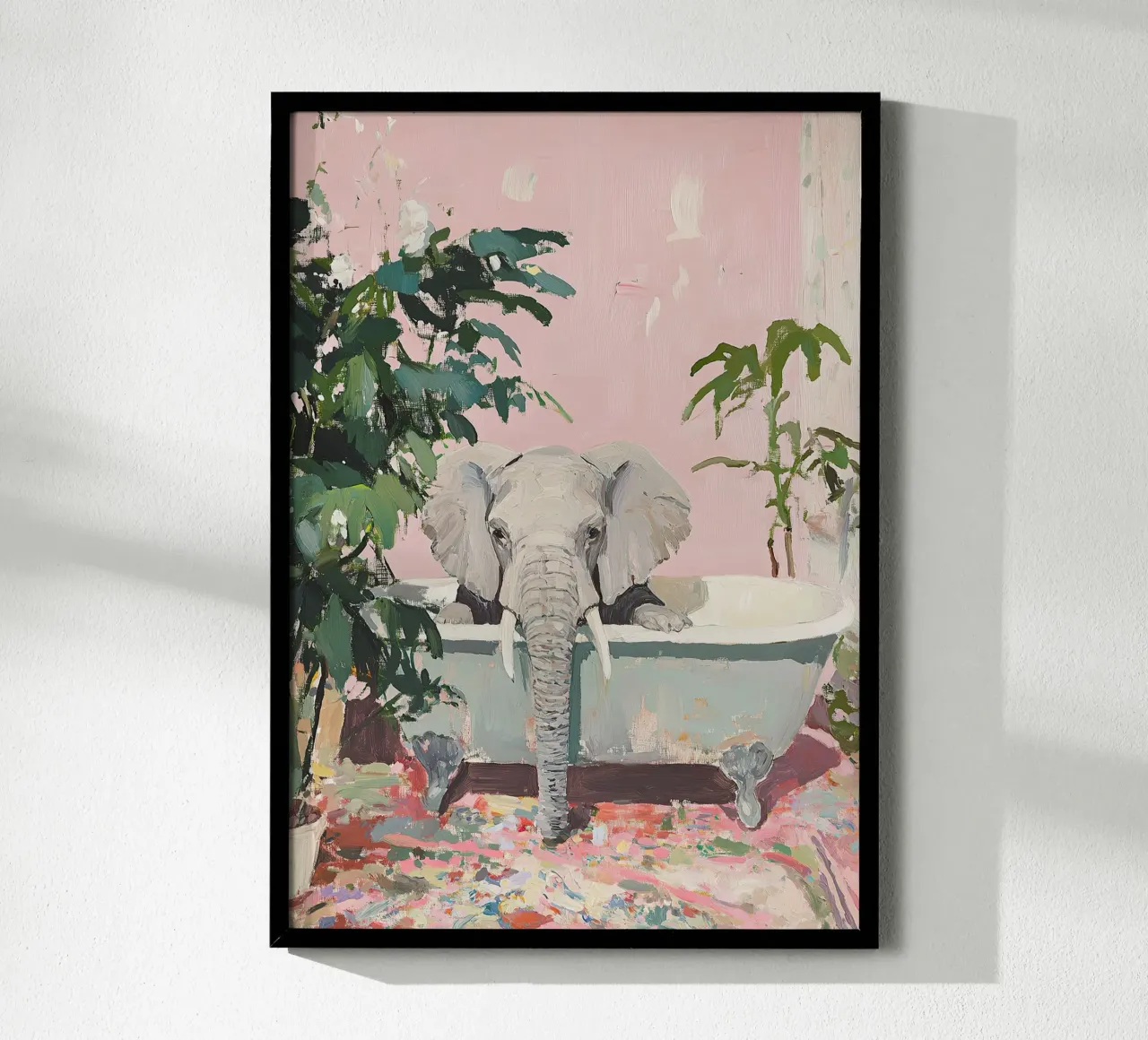 Fantasticheria sul bagno degli elefanti poster da ArtByNiki