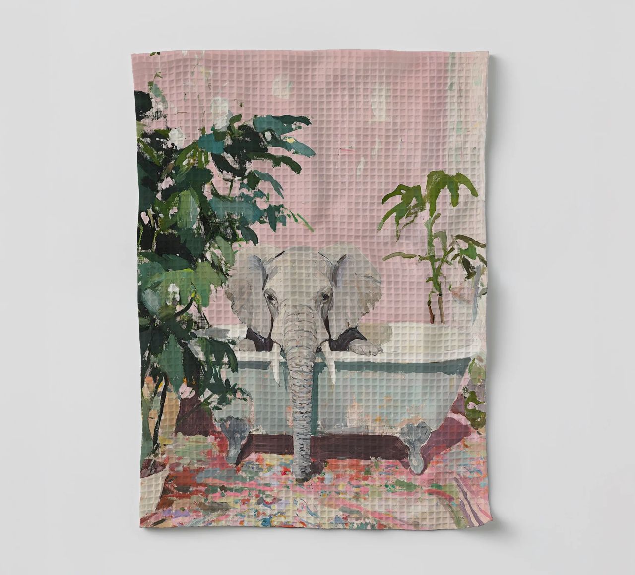 Eléphant Rêverie de bain torchon de ArtByNiki