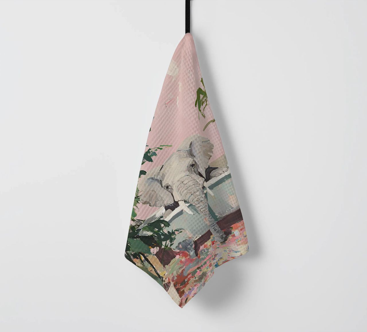 Eléphant Rêverie de bain torchon de ArtByNiki