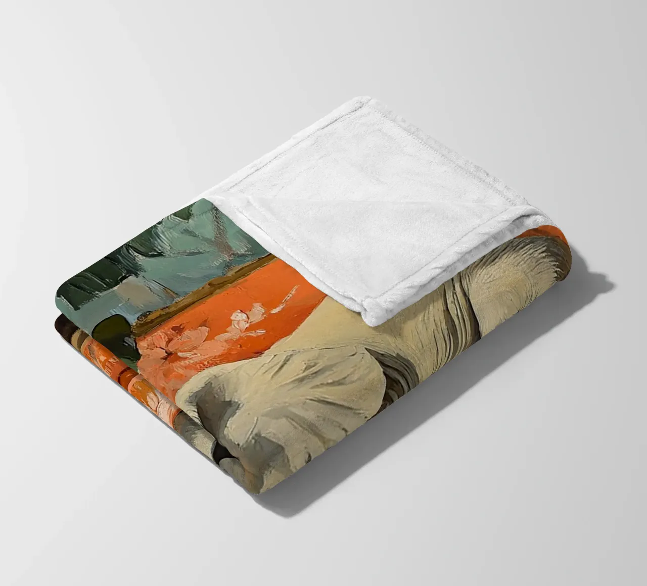 Elefante sul divano coperta in pile da ArtByNiki