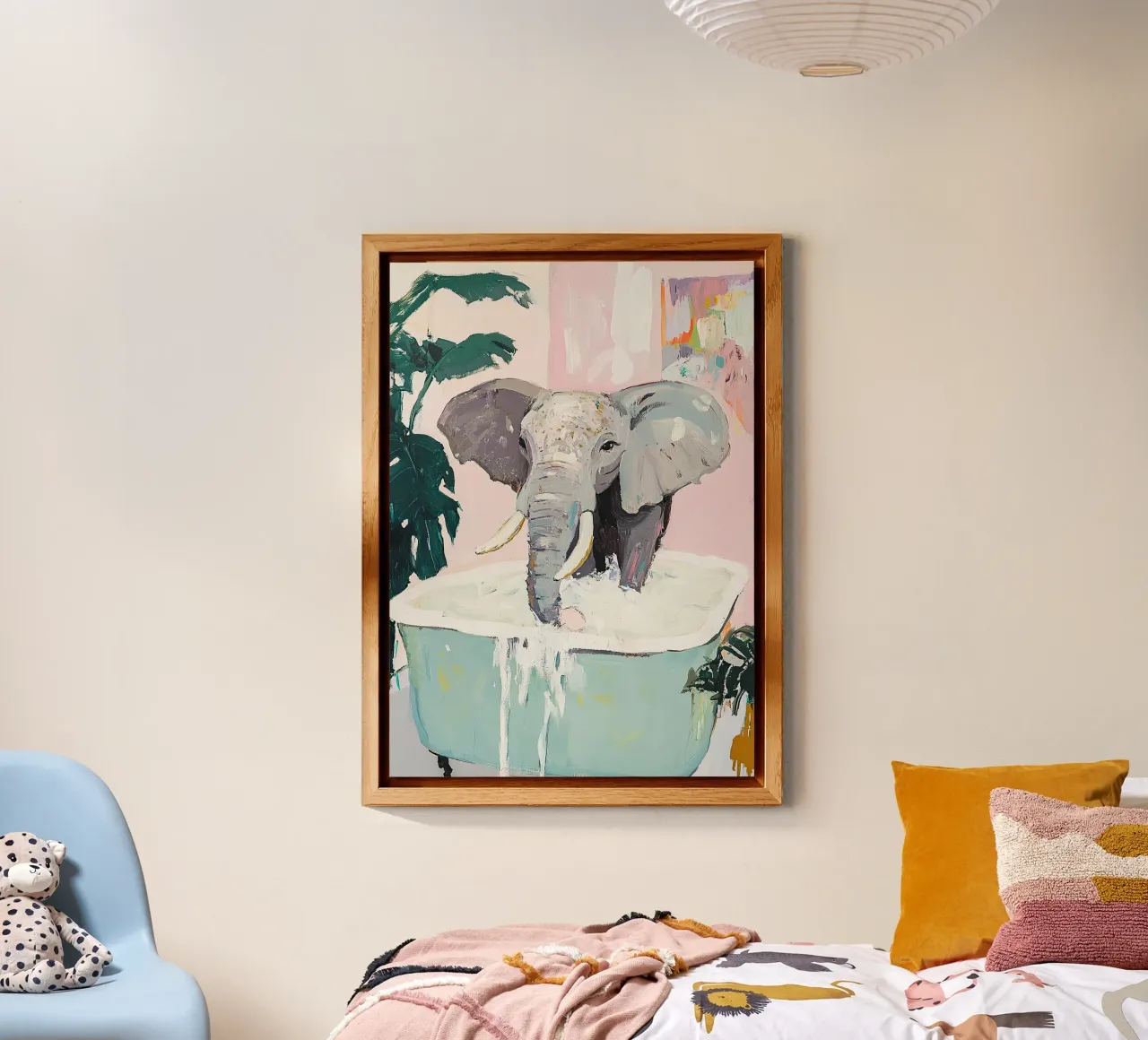 Elephant in the bathtub alu-dibond by ArtByNiki