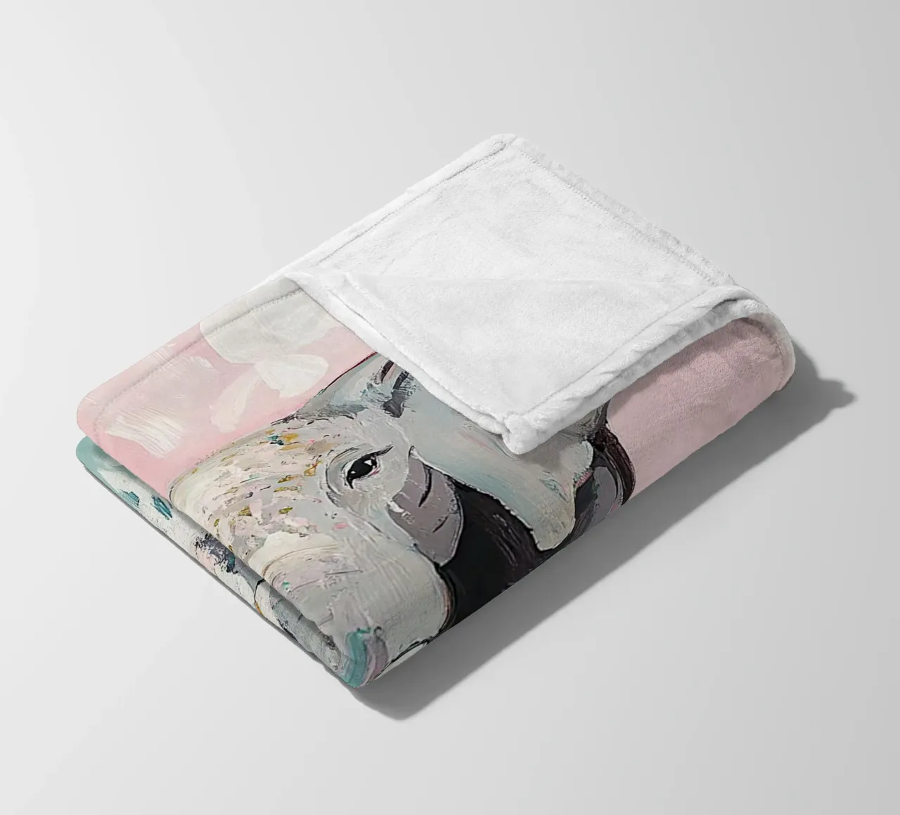 Elephant in the bathtub fleece blanket by ArtByNiki